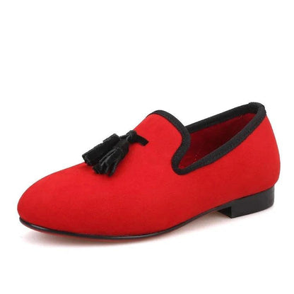 Kids Loafers Twinkle-Tassel:Parent-Child Velvet Loafers-Loafer Shoes-GUOCALI