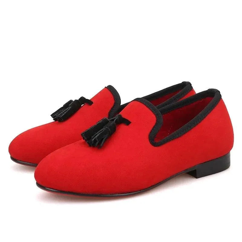 Kids Loafers Twinkle-Tassel: Parent-Child Velvet Loafers - Loafer Shoes - Guocali