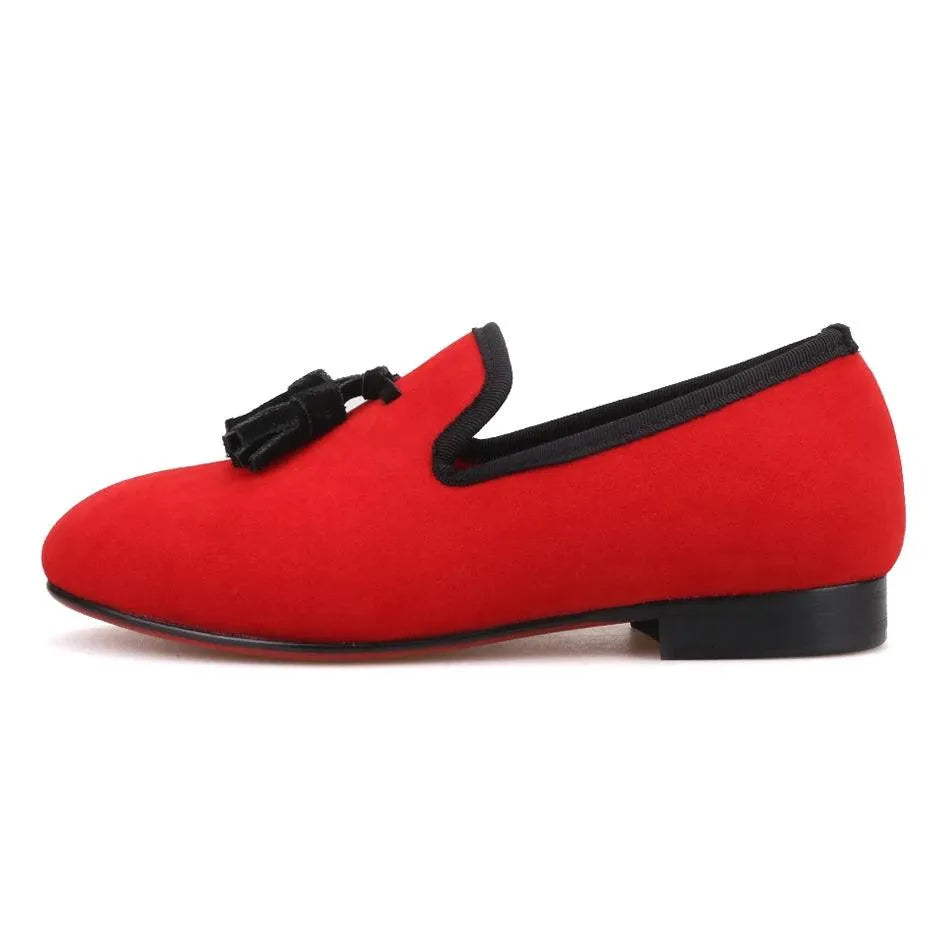 Kids Loafers Twinkle-Tassel: Parent-Child Velvet Loafers - Loafer Shoes - Guocali