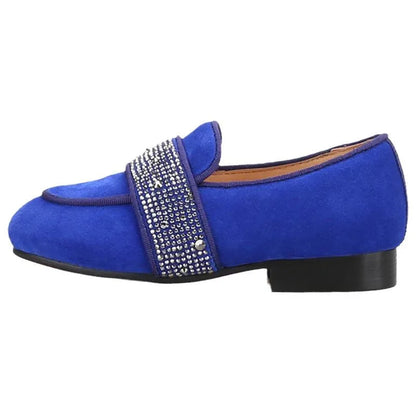 Kids Loafers Twinkle-Toes: Sparkling Steps Handcrafted Rhinestone Kids' Loafers - Loafer Shoes - Guocali