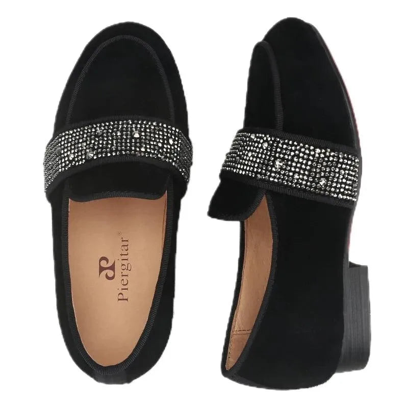 Kids Loafers Twinkle-Toes: Sparkling Steps Handcrafted Rhinestone Kids' Loafers - Loafer Shoes - Guocali