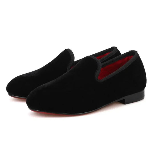 Kids Loafers Velvet Comfort: Handcrafted Loafer Shoes for Kids -Guocali