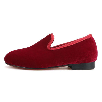 Kids Loafers Velvet Comfort: Handcrafted Loafer Shoes for Kids - Loafer Shoes - Guocali