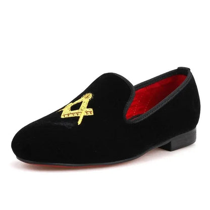 Kids Loafers Velvet Kids Loafer Shoes: Matching Parent Design with Red Sole - Loafer Shoes - Guocali