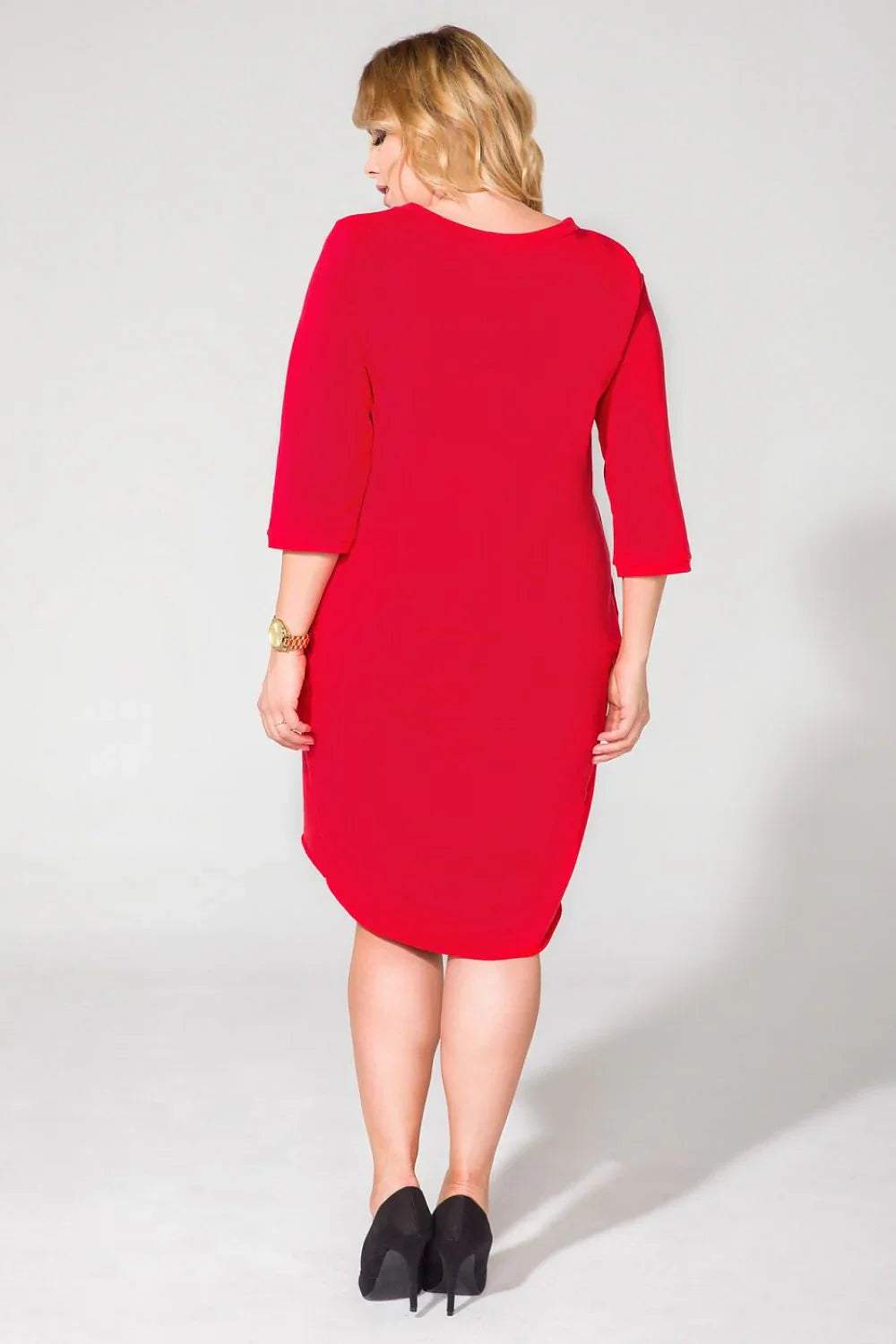 Knit Knee Length Dress Casual Everyday Comfort-Day Dress-GUOCALI