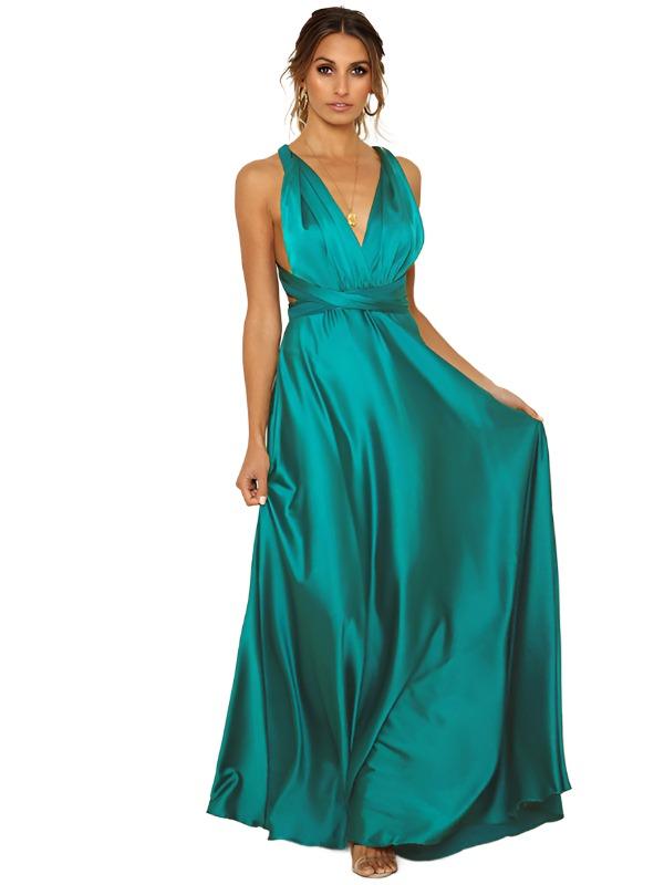 Ladies Open Back Evening Dress - Dresses - Guocali