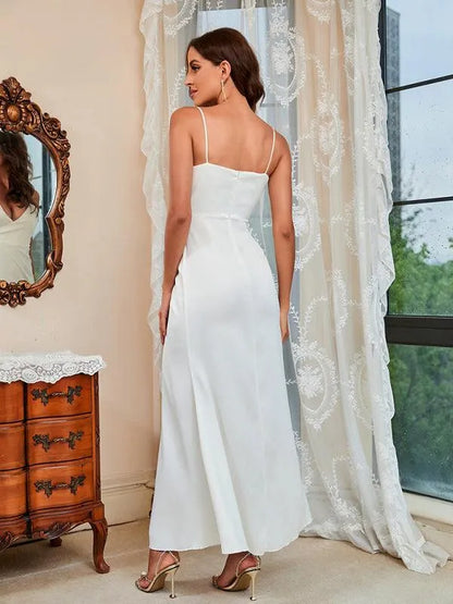 Ladies Sling Sleeveless V-Neck Party Dress -Guocali