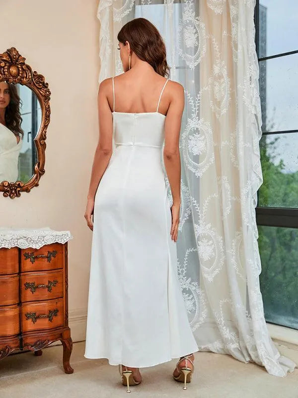 Ladies Sling Sleeveless V-Neck Party Dress