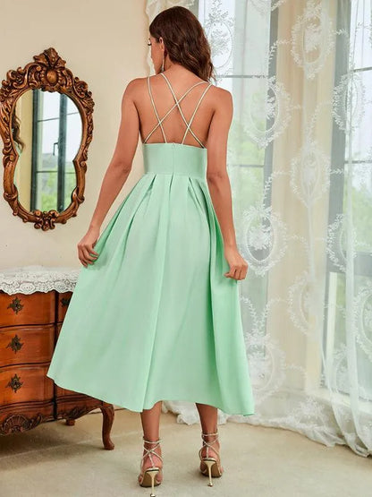 Ladies Strap Summer Dress -Guocali