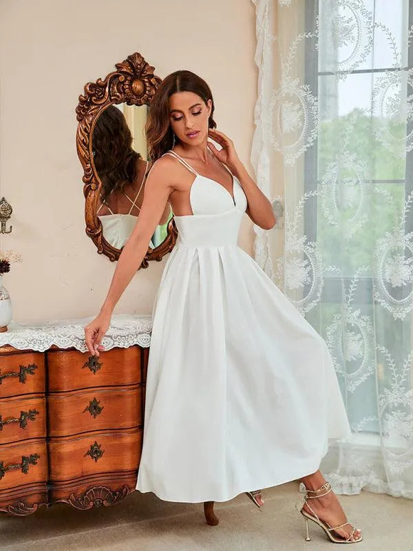 Ladies Strap Summer Dress -Guocali