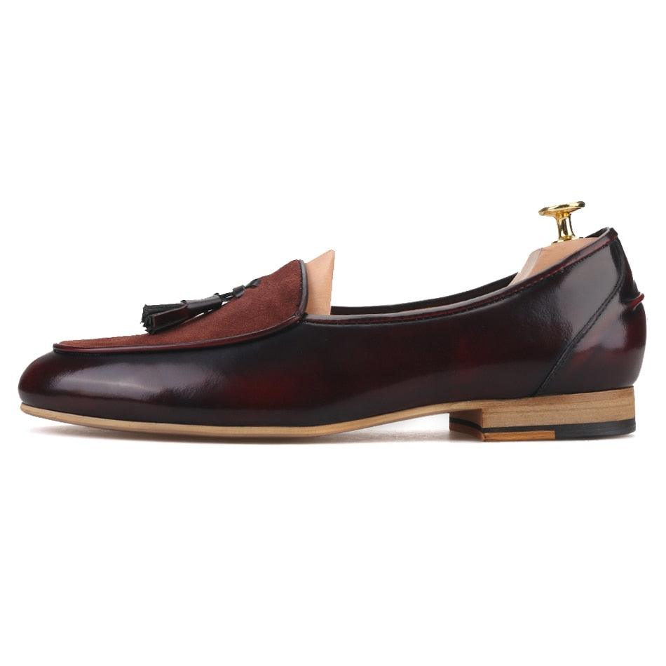 Leather Men Loafers With Tassel - Men Shoes - Loafer Shoes - Guocali