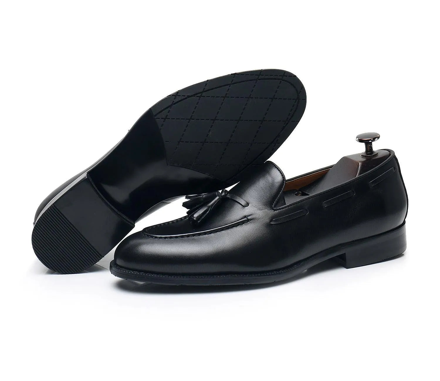 Men Tassel Dress Loafers - Slip-On Formal Dress Shoes