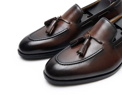 Men Tassel Dress Loafers - Slip-On Formal Dress Shoes