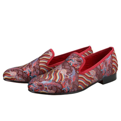 Loafer Shoes Auspicious Cloud Jacquard Men Loafers - Men Shoes -Guocali