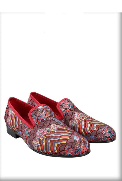 Loafer Shoes Auspicious Cloud Jacquard Men Loafers - Men Shoes -Guocali