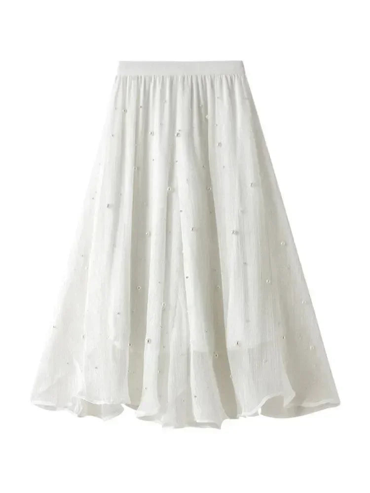 Long Skirt with Ruffle Edge -Guocali