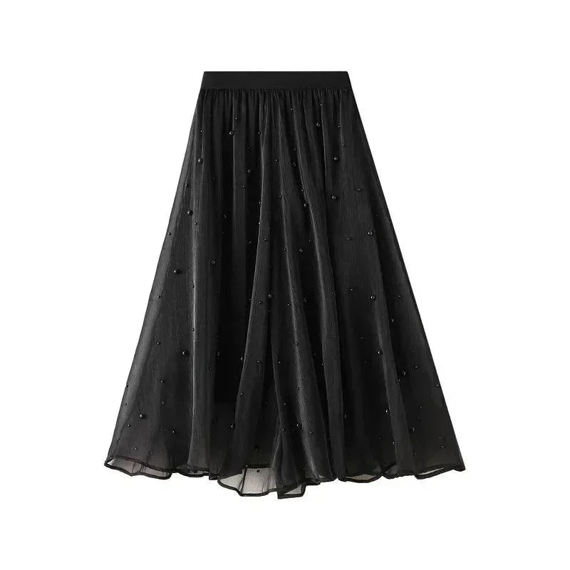 Long Skirt with Ruffle Edge -Guocali