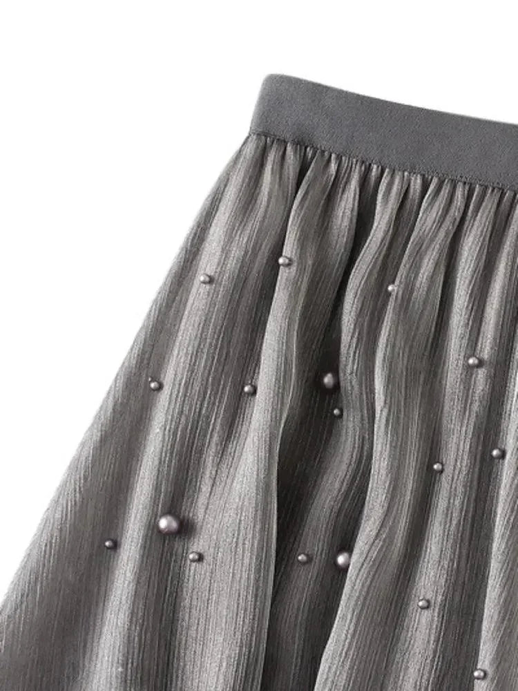 Long Skirt with Ruffle Edge -Guocali