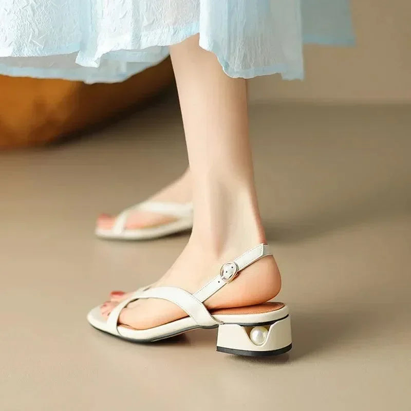Low-Heeled Open-Toe Women Sandals -Guocali
