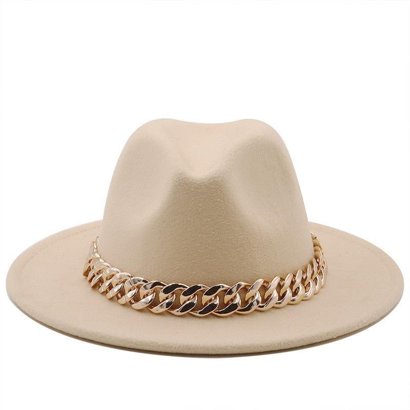 Luxury Fedora Hat With Chain - Fedora Hat - Guocali