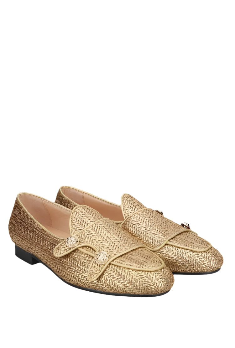 Luxury Woven Monk Strap Loafers - Loafer Shoes - Guocali