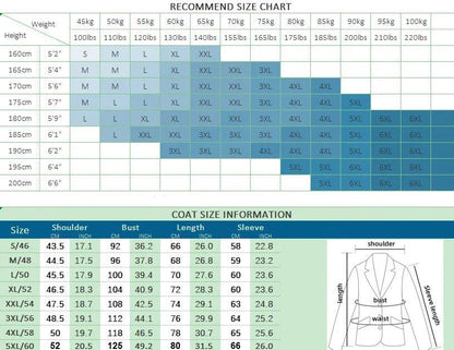 Men Blazer - 1-Button Business -Guocali