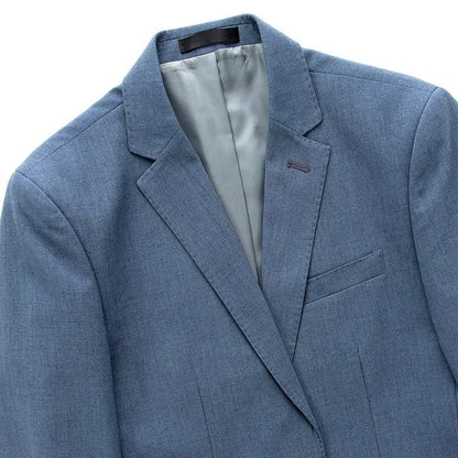 Men Blazer - 1-Button Style Blazer - Blue -Guocali