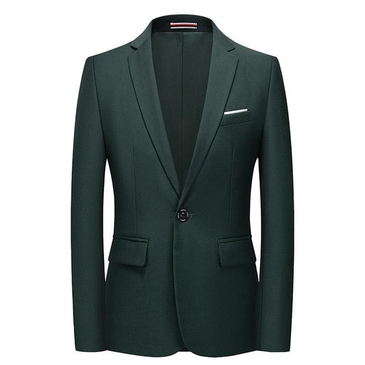 Men Blazer - 1-Button Style Blazer - Green - Men Blazer - Guocali