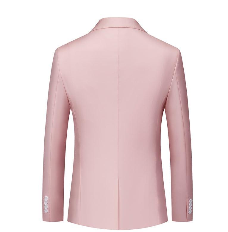 Men Blazer - 1-Button Style Formal Blazer - Pink - Men Blazer - Guocali