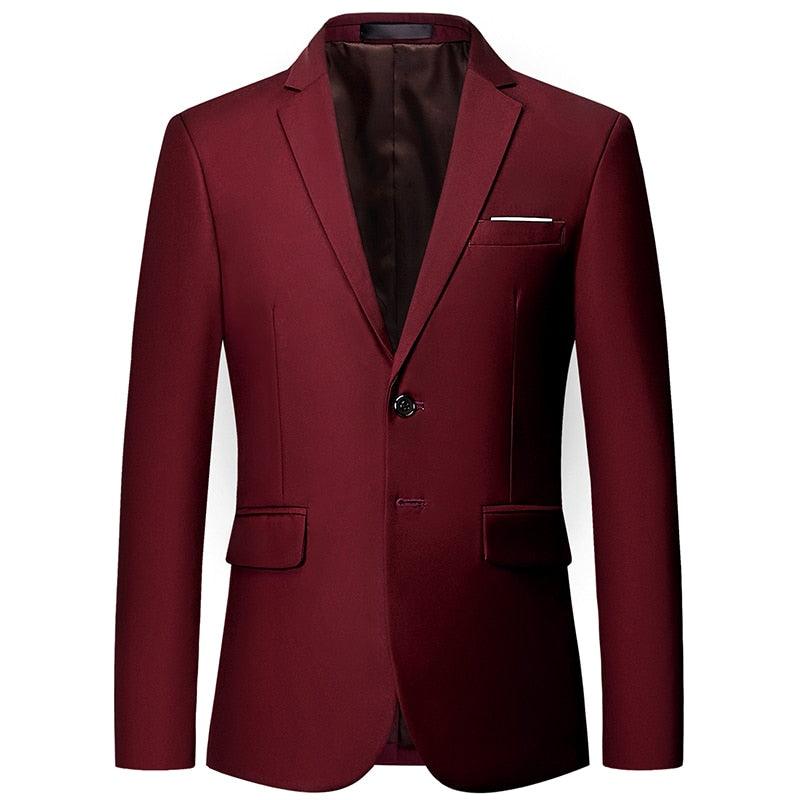 Men Blazer - 2-Button Formal Blazer - Men Blazer - Guocali