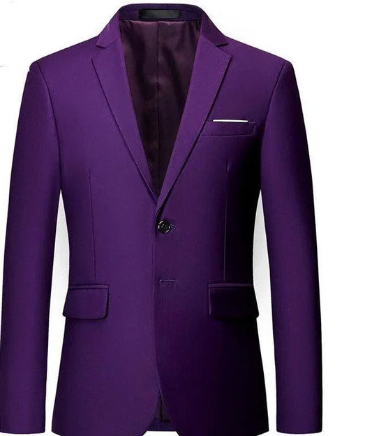 Men Blazer - 2-Button Smart Casual Blazer -Guocali
