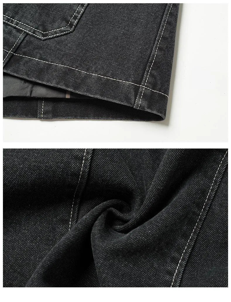 Men Blazer - Casual Denim Blazer -Guocali