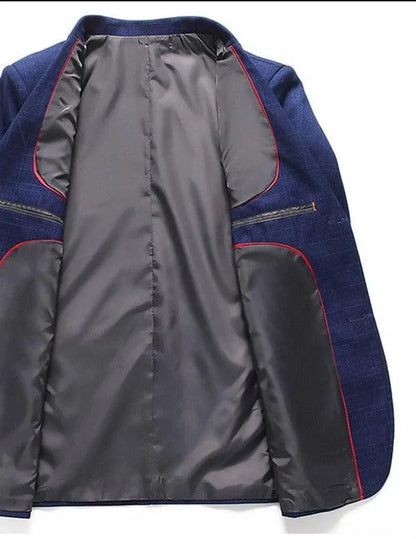Men Blazer - Checked Formal Blazer -Guocali