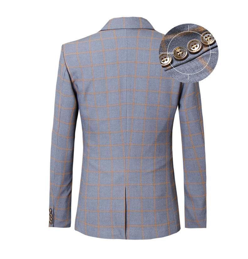 Men Blazer - Checked Formal Blazer - Men Blazer - Guocali