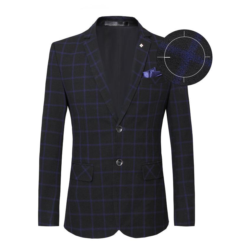 Men Blazer - Checked Formal Blazer - Men Blazer - Guocali