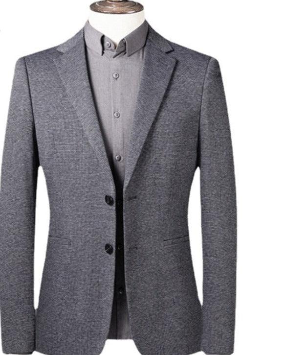 Men Blazer - Grey Slim Fit Blazer - Men Blazer - Guocali