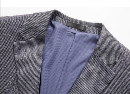 Men Blazer - Grey Slim Fit Blazer - Men Blazer - Guocali