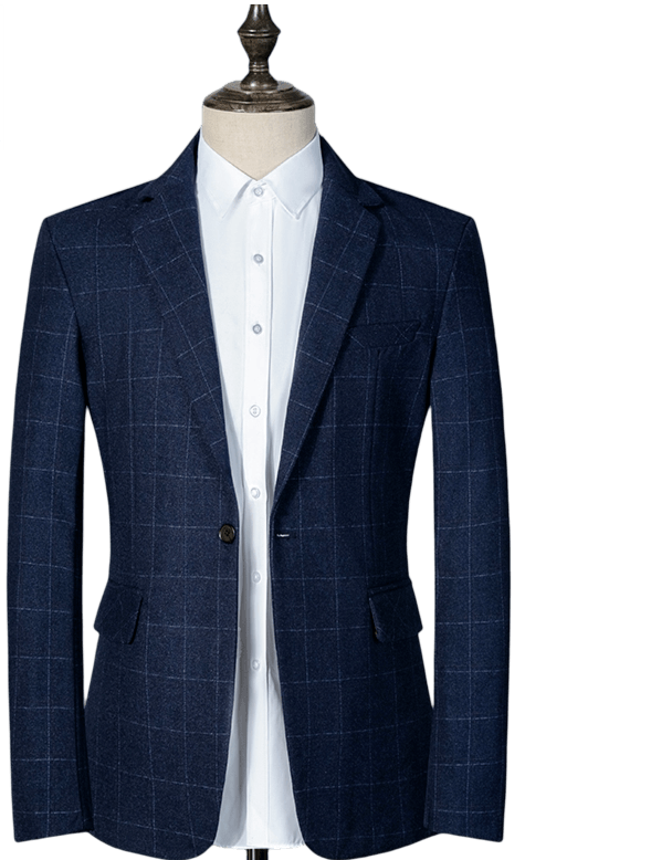 Men Blazer - Plaid Business Casual Blazer - Men Blazer - Guocali