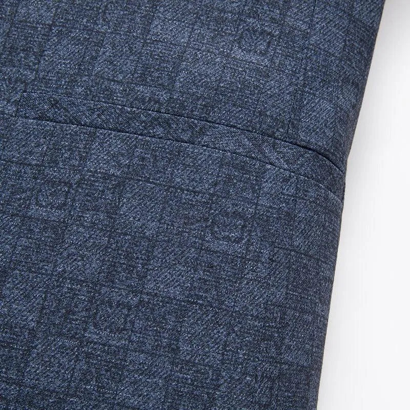 Men Blazer - Plaid Slim Fit Blazer -Guocali