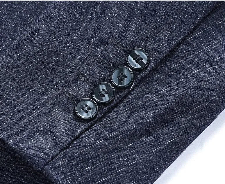 Men Blazer - Striped Formal Blazer -Guocali