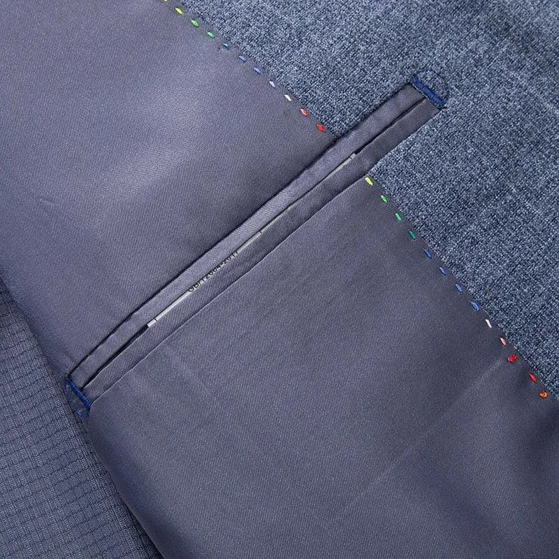 Men Blazer - Striped Formal Blazer -Guocali