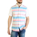Men Casual Short Sleeves Button-Down Shirt – Breathable, Blue, Pink