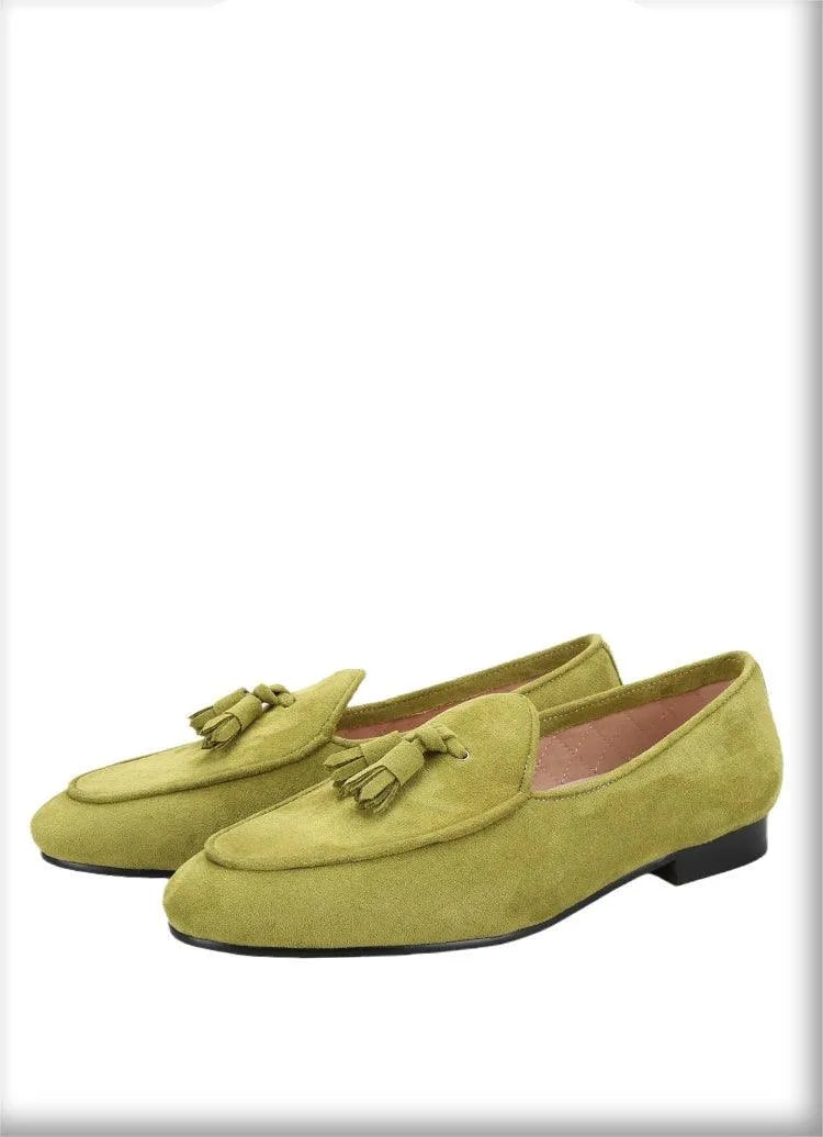 Men Casual Tassel Dress Loafers - Slip-On Flat Formal Dress Shoes