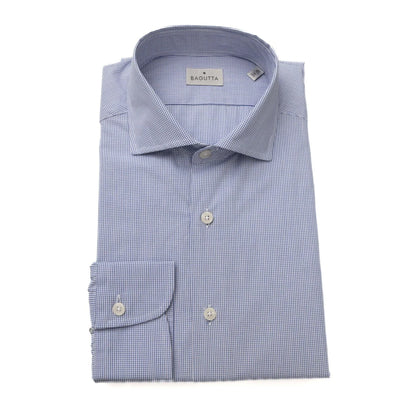 Men Cotton Long Sleeves Dress Shirt – Breathable - Blue, White -Guocali