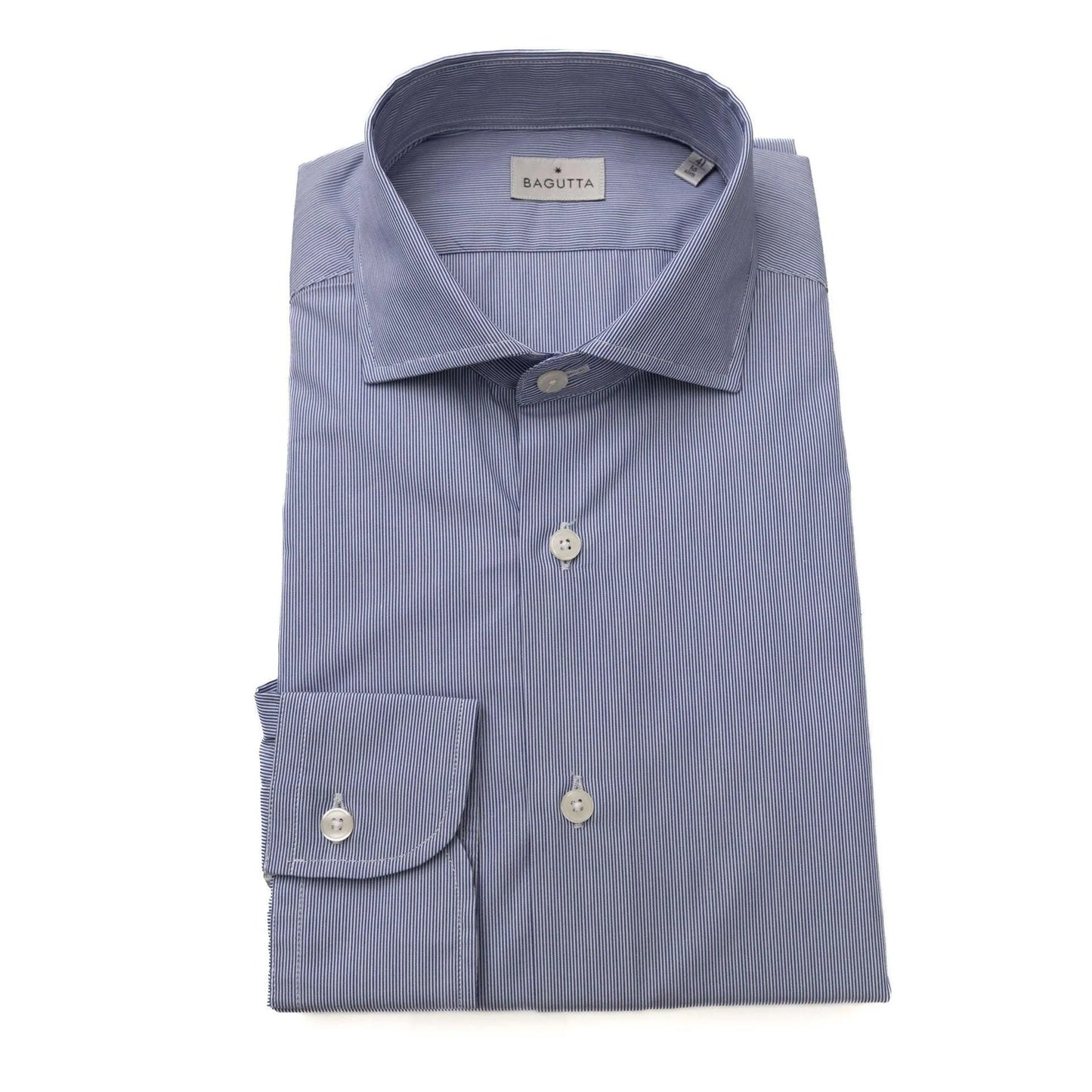 Men Cotton Long Sleeves Dress Shirt – Breathable - Blue, White -Guocali
