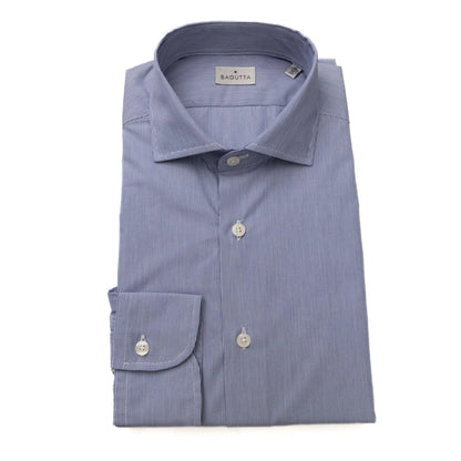 Men Cotton Long Sleeves Dress Shirt – Breathable - Blue, White -Guocali