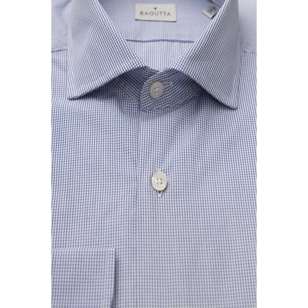 Men Cotton Long Sleeves Dress Shirt – Breathable, White