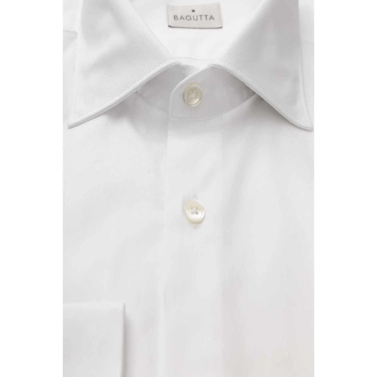 Men Cotton Long Sleeves Dress Shirt – Breathable - White -Guocali