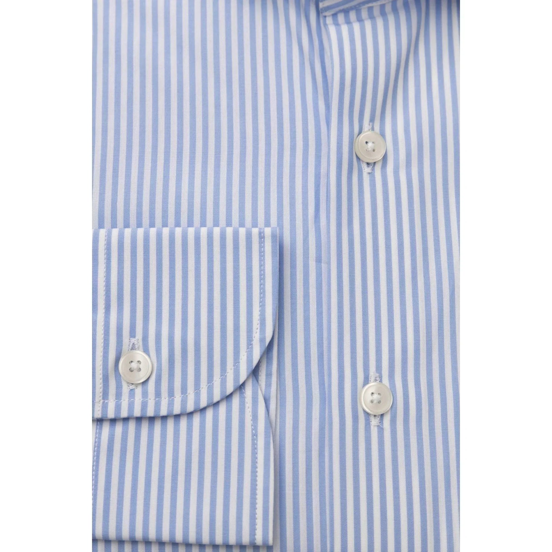 Men Cotton Long Sleeves Point Collar Dress Shirt – Breathable - Blue, White -Guocali