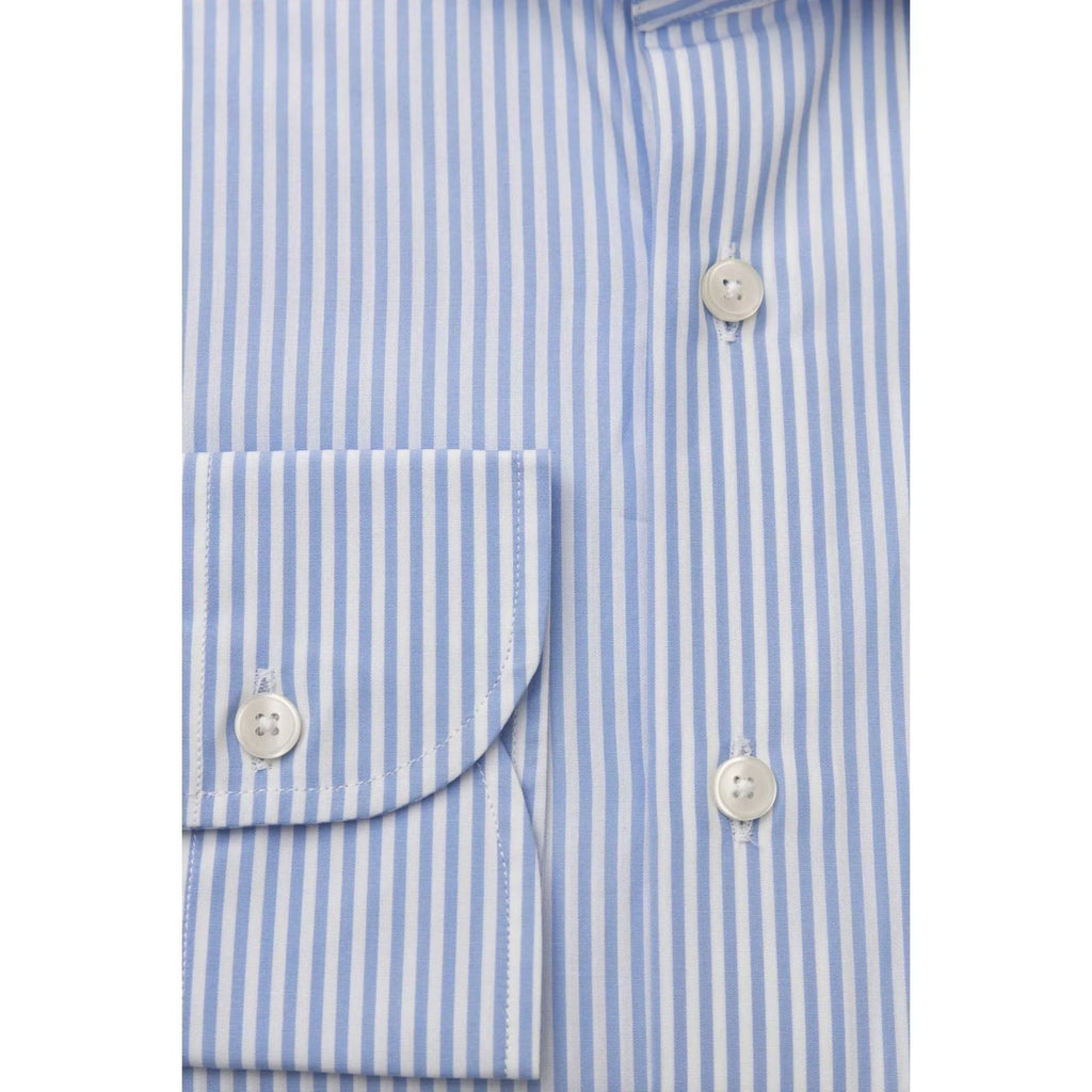 Men Cotton Long Sleeves Point Collar Dress Shirt – Breathable, White